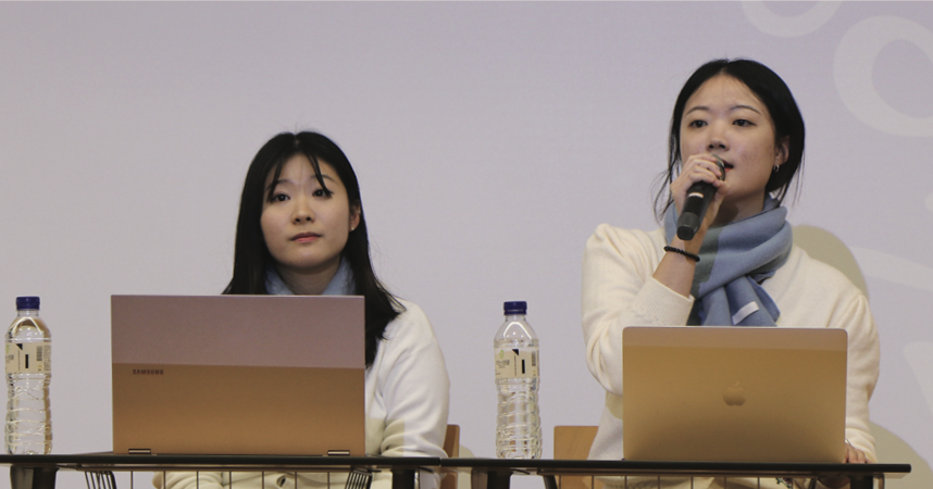 16일 열린 공청회에서 ‘청춘’ 선본이 공약을 설명하고 있다. 사진 권오복 기자